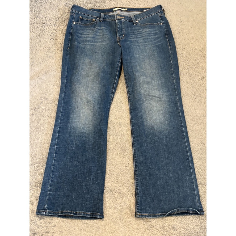 Levis 415 Classic Boot Jeans Womens 16W Blue Denim Mid Rise Stretch Casual